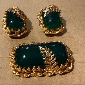 Vintage Made in Austria Earring Brooch Set